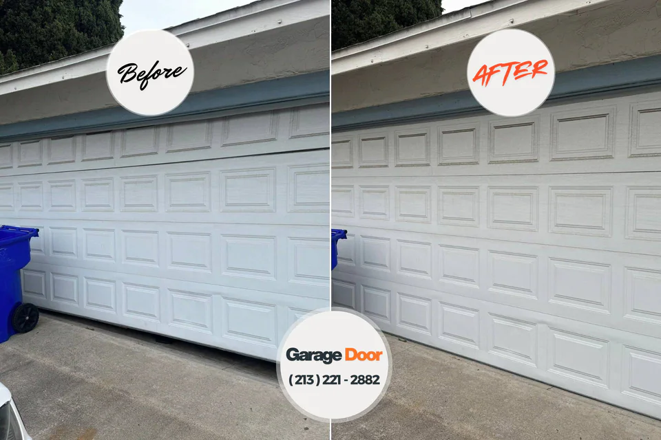 Before and after: garage door repair Cottageville, SC
